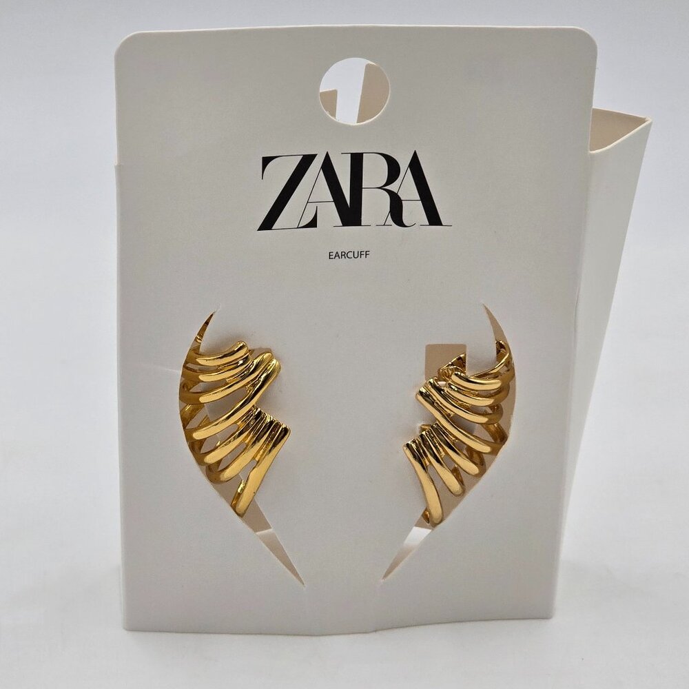Zara - Gold Ear Cuff Earrings - NWT - Picture 2 of 14